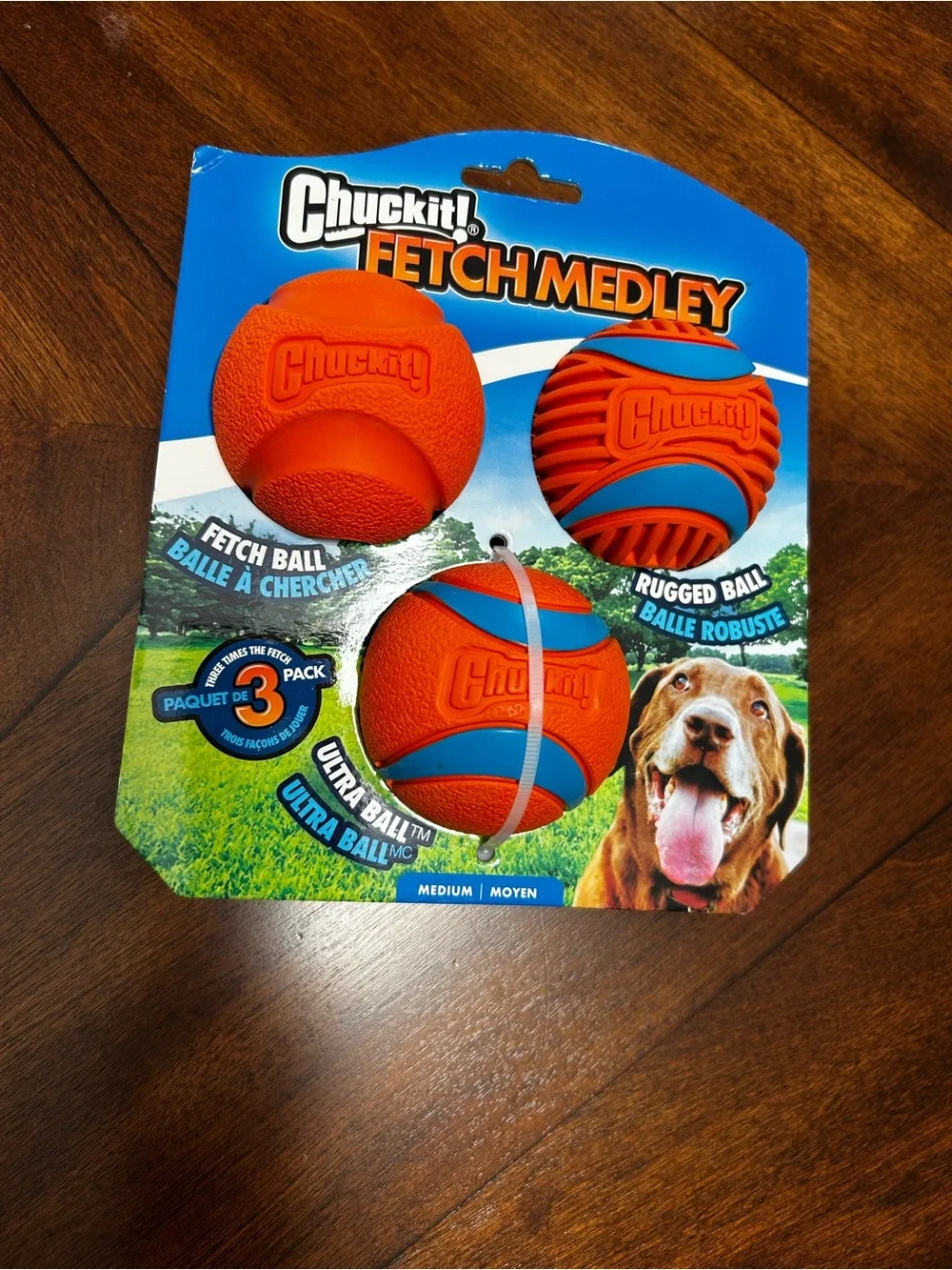 Fetch Medley Dog Toy Balls - Orange & Blue (3 Pack)